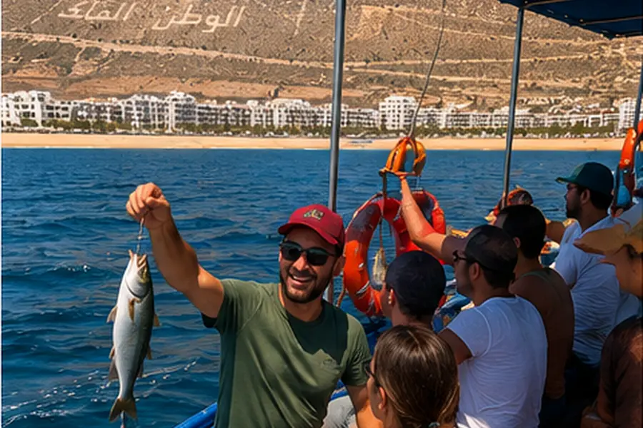 Sortie en bateau partagée dans la baie d’Agadir