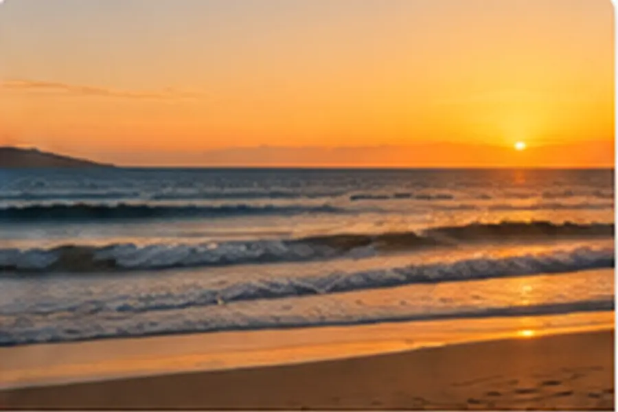 Plage calme d’Agadir en automne